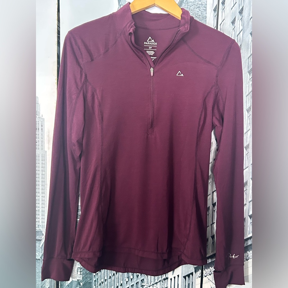 Paradox  -  Women's Long Sleeve Half-Zip Pullover - Maroon